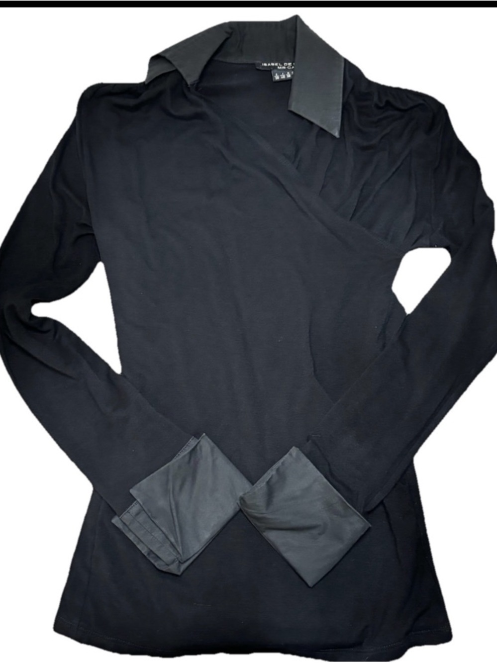 Isabel De Pedro MR CAT Black Cat Eyes Graphic Stretch Top Size 4 Rare - Picture 2 of 6